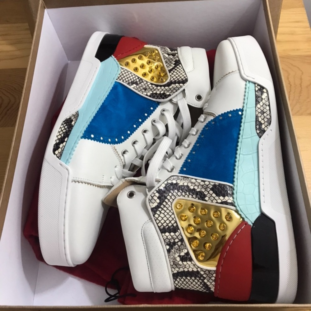 NEW CHRISTIAN LOUBOUTIN HIGH TOPS LOUBIKICKS